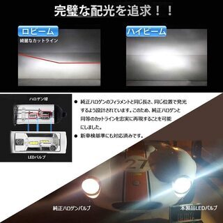 【新品】Autofeel ヘッドライト LED H4 6500K 8000LM DC9V-32V 社製LEDチップ搭載モデルの画像