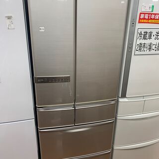 シャープ　6ドア冷蔵庫　465L　2011年製　SJ-XF47T