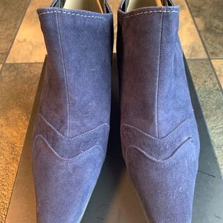 サイドゴアスリッポンブーツ　ネイビー　Ｌ（24.0-24.5ｃｍ）の画像