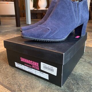 サイドゴアスリッポンブーツ　ネイビー　Ｌ（24.0-24.5ｃｍ）