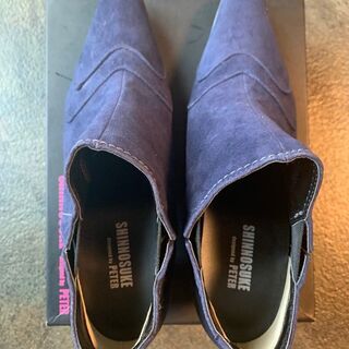 サイドゴアスリッポンブーツ　ネイビー　Ｌ（24.0-24.5ｃｍ）の画像