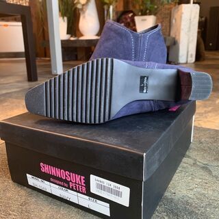 サイドゴアスリッポンブーツ　ネイビー　Ｌ（24.0-24.5ｃｍ）の画像