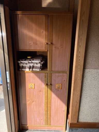 シューズボックス　靴棚　収納　木製
