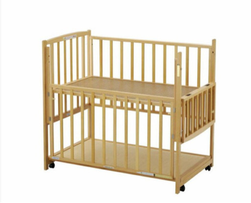 ヤマサキ　ベビーベッド　ハイタイプベッド ツーオープン