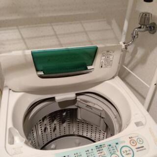 （洗濯機用棚付）2009年製TOSHIBA洗濯機　ひとり暮らし用の画像