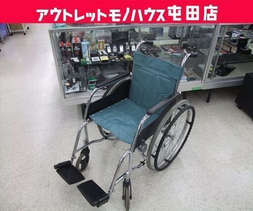 ►車椅子 自走式 メーカー不明 W62×D106×H85cm 合皮 ☆ PayPay(ペイペイ)決済可能 ☆ 札幌市 北区 屯田