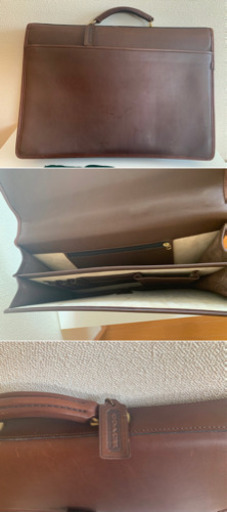 【レアビンテージ】COACH(コーチ)のビジネスバッグと純正布製の袋、CELINE(セリーヌ)の薄型のバッグの3点セット