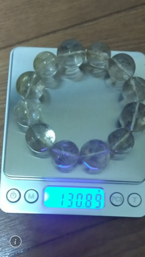 購入価格30万◾️金針水晶数珠　ルチルクォーツ20ミリブレスレット　金運 パワーストーン　天然石  サイズ ■約：【重さ】 130 ｇ