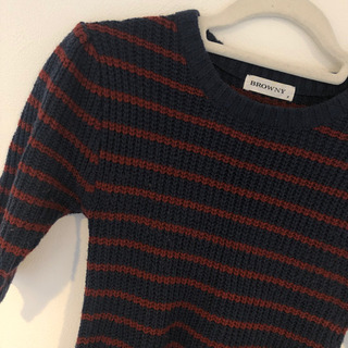 ニットワンピース BROWNY ボーダーの画像