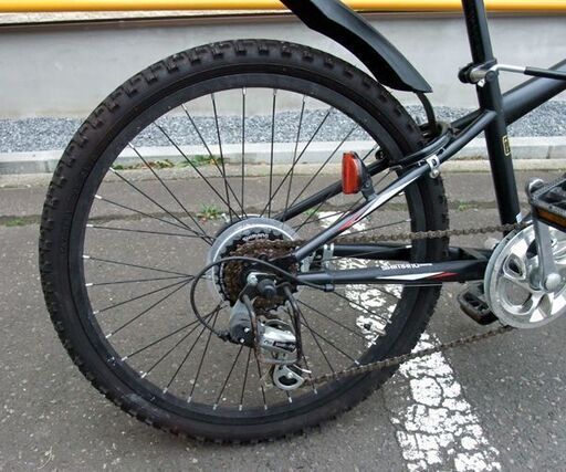 子供用自転車 22インチ 黒 6段切替 カギ2個付き ☆ PayPay(ペイペイ)決済可能 ☆ 札幌市 北区 屯田 