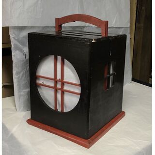 e373 行灯 行燈 木製 あんどん 行灯皿付き 古道具