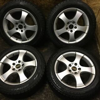 【BS BLIZZAK REVO GZ 205/55R16】スタッドレス【アウディ 純正タイプホイール 16インチ 7J5HPCD112+48】audi A3等　(VTF276) クレジットカード QR決済可能