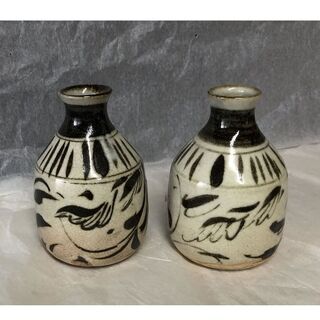e398 預け徳利 一対 半七作 共箱 好吉兆 晩酌 徳利 一双 白井半七 酒器 酒注ぎの画像