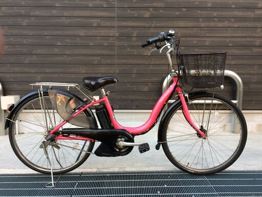 地域限定送料無料　ヤマハ　パス　ナチュラ　新基準　8,7AH　子供乗せ　ピンク　アシスタ　ビビ　神戸市　電動自転車