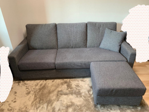 ソファ　ニトリ　カウチ付き　3人掛け　4人掛け