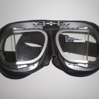 オートバイ用　ハルシオンヴィンテージゴーグル　茶の画像