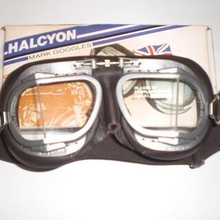 オートバイ用　ハルシオンヴィンテージゴーグル　茶の画像