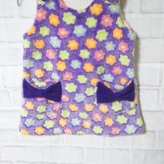 フワフワ花柄ワンピース キッズ110cmの画像