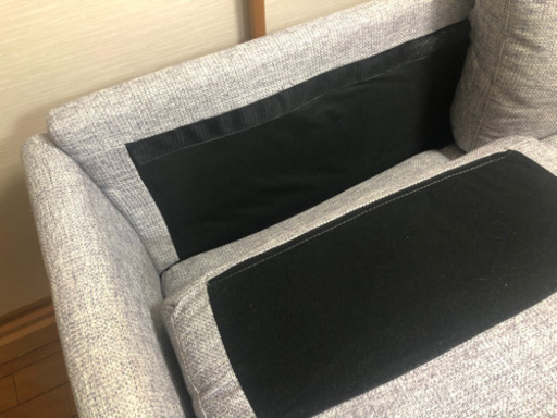 二人がけソファ(グレー)