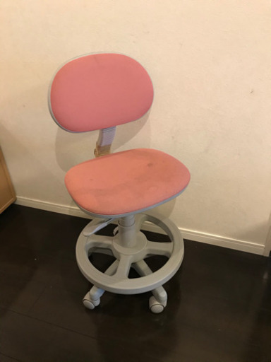 ピンク　椅子　学習　机　イス　美品　学校
