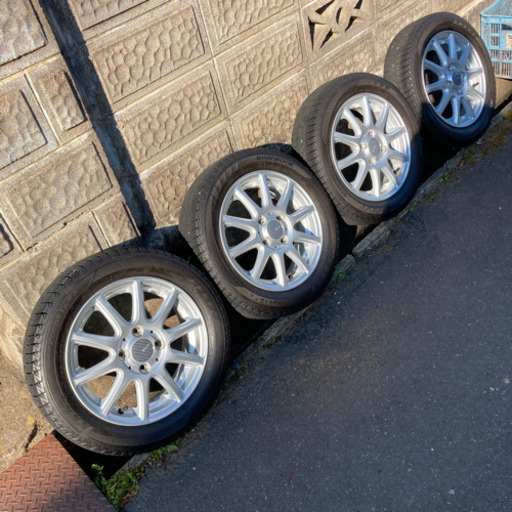 バリ山！2016年製 155/65R14 KIZUNA 14×4.5j+43 PCD100/4H スタッドレスタイヤ 4本 検:軽自動車 タント ムーヴ ワゴンR ミラ