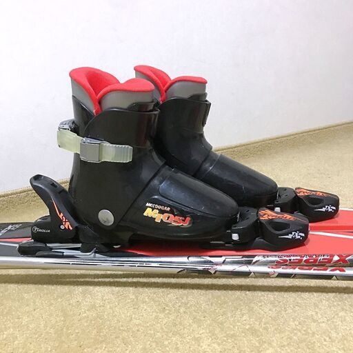 -高価買取- Reuse Store C's 【ジュニア カービングスキーセット】 carving ★板120/靴22★男の子 スキー授業 旅行におすすめスキー板 サロモン オガサカ HEAD