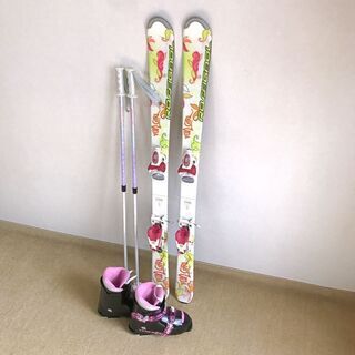 -高価買取- Reuse Store C's 【ジュニア カービングスキーセット】rossignol ロシニョール ★板120/靴22★女の子 スキー授業 旅行におすすめスキー板 サロモン オガサカ