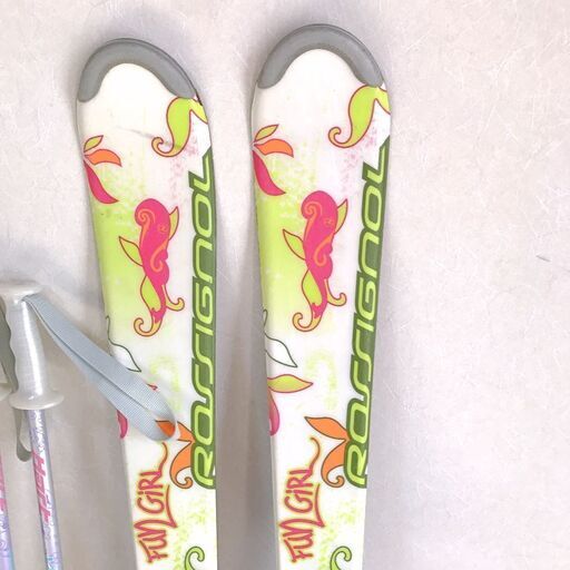 -高価買取- Reuse Store C's 【ジュニア カービングスキーセット】rossignol ロシニョール ★板120/靴22★女の子 スキー授業 旅行におすすめスキー板 サロモン オガサカ