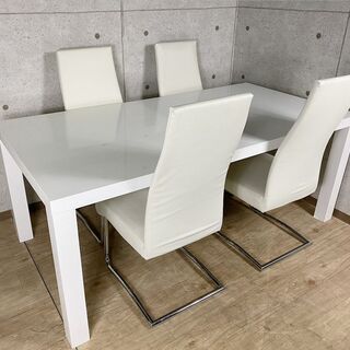11*25 ダイニングセット テーブル 椅子セット 椅子4脚 ホワイト モダン