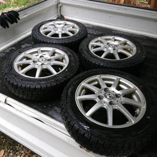 スタッドレスタイヤ155-65/14 4本セットホイール付き