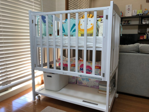 ベビーベッド　ミニ　ハイタイプ　日本製　ヤマザキ