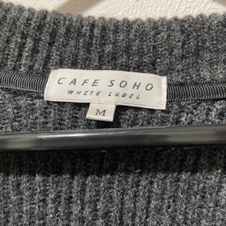 濃グレー厚手カーディガンの画像