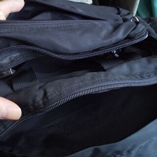 無地　ブラック　ウエストバッグの画像