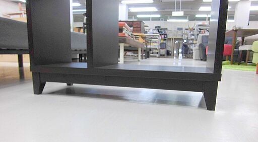 幅90cm 脚付きオープンシェルフ ダークブラウン 収納棚 本棚 足付き カラーボックス 札幌市厚別区 厚別店