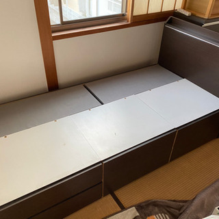 0円 無料 収納付き シングル ベッド フレーム ニトリ