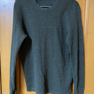 ユニクロ ワッフルT カーキ＆ネイビーセット Sサイズ