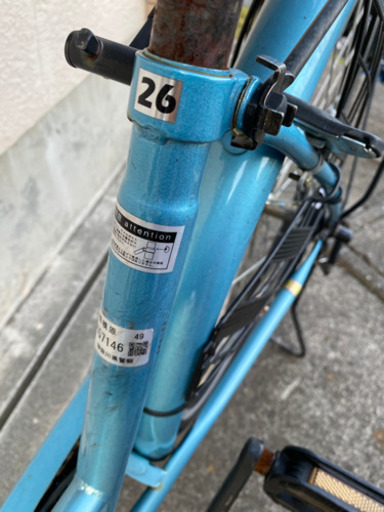 26インチ自転車　1年半ほど使用