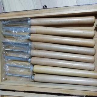木工用チゼル　木工旋盤用　バイト　8本　箱付き（別に木工旋盤も出...