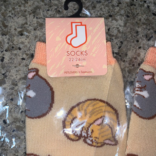 猫柄　靴下　2足の画像