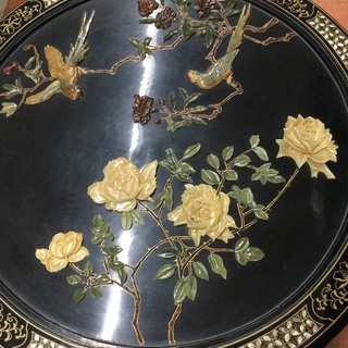 店頭お渡し】高級 螺鈿細工 テーブル・イス 3点セット ¥17,380(税込