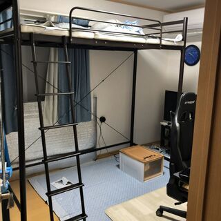 ニトリのスーパーロフトベッド(ダークブラウン)　の画像