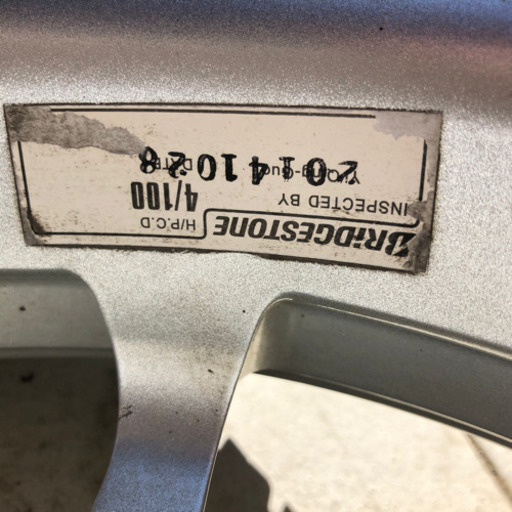 ブリジストン製軽自動車用14インチアルミホイールBSスタッドレスタイヤ付