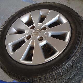 14インチスズキ純正アルミ ブリヂストンスタッドレス軽自動車用 155