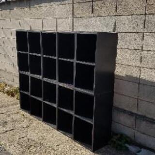 黒い棚、レコード棚、二段×10個【交渉受付】