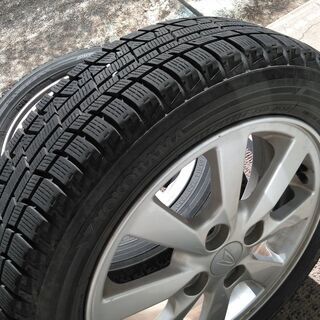 スタットレスタイヤホイル付き155、65、R14(ダイハツ純正ホイル)4本セツトの画像