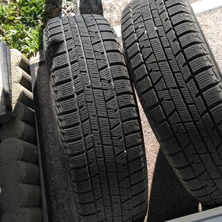 スタットレスタイヤホイル付き155、65、R14(ダイハツ純正ホイル)4本セツトの画像