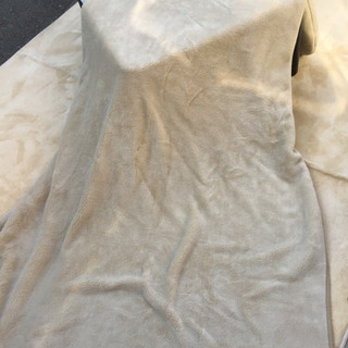 中古　西川　かいまき　毛布　ベージュの画像