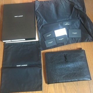 最終値下げ！！2020AW サンローラン YSLクロコ押しレザー...