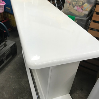 ★ニトリバーカウンター/白/イスおまけ/収納★埼玉熊谷★の画像