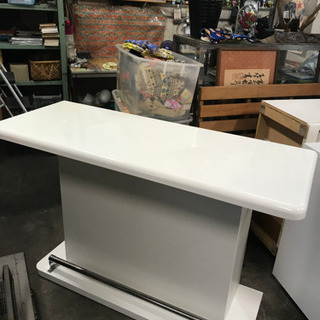 ★ニトリバーカウンター/白/イスおまけ/収納★埼玉熊谷★の画像